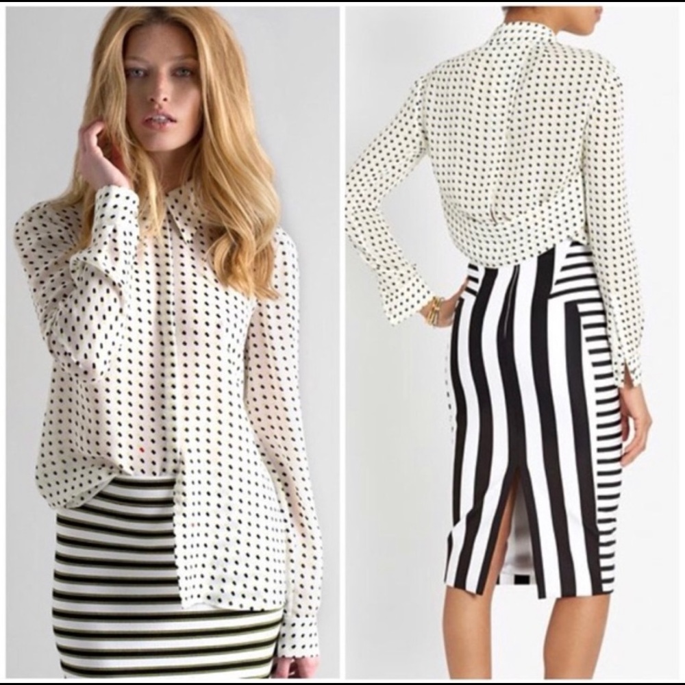 ALC "Happy Pill" 100% Silk Blouse